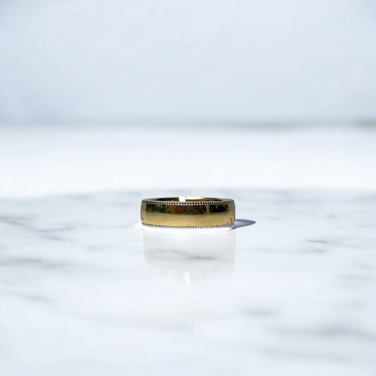 14K Yellow Gold Fashion Engagement Ring / 7.5gr / 9.5in