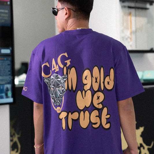 In Gold We Trust Purple T-Shirt