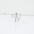 10K WG Diamond Little Letter W Italics Pendant / 1.64gr / 0.5in / D-0.25Ct