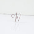 10K WG Diamond Little Letter W Italics Pendant / 1.64gr / 0.5in / D-0.25Ct