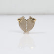 14K YG Broken Heart Pendant / 1.36gr / 0.6in /