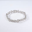10K WG Diamond Infinity Flower Link Bracelet / 23.6gr / 9.6mm / 8in / 2.90Ct / VS2-SI / G-H