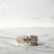 14K White-Yellow Gold Diamond Luxury Wedding Setting No Stone Engagement Ring Ct Dia Wed / 6.4gr / Size 7
