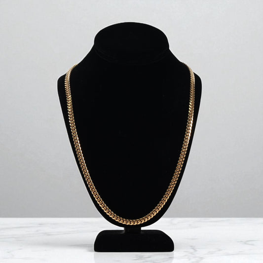 10K YG Micro Cuban Links chain / 55.4gr / 5.7mm / 24in /