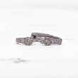 14K White Gold Diamond Luxury Hoop Earrings 0.54Ct / 2.6gr