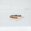 14K RG Snake Rings / 4.5gr / Sz 8 / White Zircons