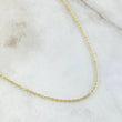 18K Yellow Gold Flat Oval Cable Chain / 2.5gr / 2.4mm / 18in