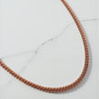 Rose Gold Over Silver 999 Micro Cuban Links Chain / 27.2gr / 4.3mm /  /