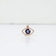 18K YG Evil Eye Pendant / 1.1gr / 0.6in / White Zircons