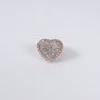 10K RG Diamond Heart Reverse Ring / 10.22gr / Sz 7 / 5.50Ct / VS2-SI / G-H