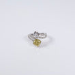 14K WG Lab Diamond Radiant Cut Split Shank Pave Engagement Ring / 3.51gr / Sz 6.5 / 3.76Ct Lab / VS / F
