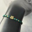 18K Yellow Gold Tejida Baby Textured Ts Bear -Diamond Cut Balls Bracelet Adjustable / 0.79gr