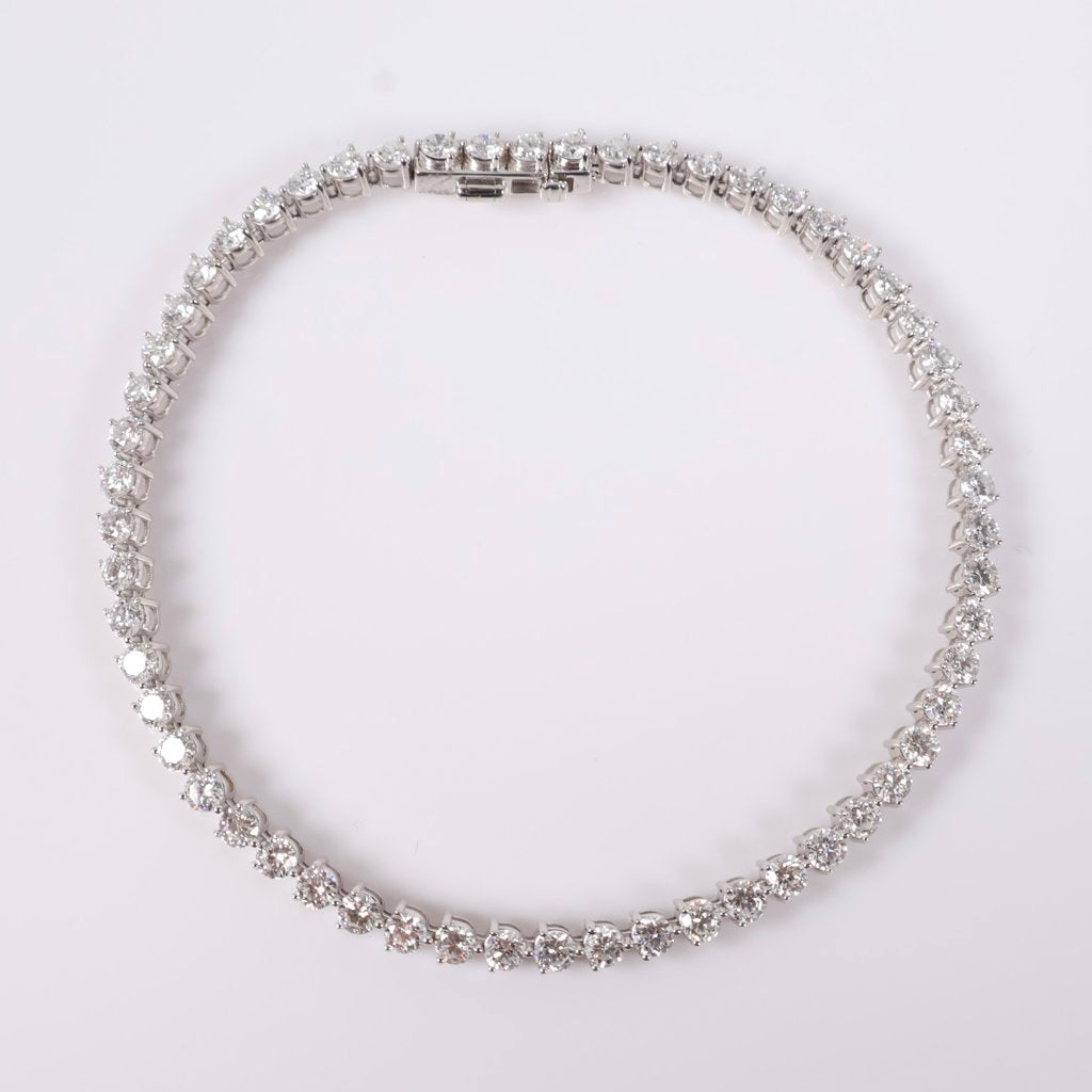 14K WG Lab Diamond Tennis Bracelet / 5.75gr / 3mm / 7in / 4.20Ct Lab / VS / F