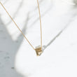 14K Yellow Gold Letter F Jewelry Set / 1.5gr / 1.2mm / 18in