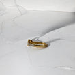 18K Yellow Gold Fe Ring With Zircons / 2.2gr / Size 6.5