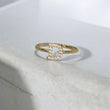 14K YG Letter D Ring / 1.32gr / Sz 7 1/4