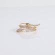 Snake Ring 14K Yellow Gold With Zirconia / 3.7gr / Size 5.5