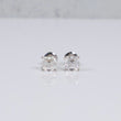 14K WG Lab Diamond Asscher Cut Stud Earrings / 1.40gr / 6mm / 3 CTTW Lab VS / E-F