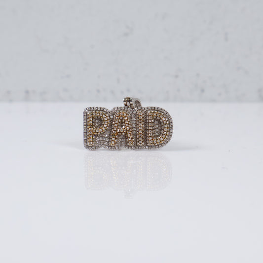 Paid Pendant 10K White-Yellow Gold With Diamond / 4.4gr