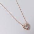 14K RG Lab Diamond Little Heart Set Jewelry / 2.13gr / 1mm / 18in / 1.30Ct Lab / VS / F