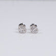 14K WG Lab Diamond Heart Stud Earrings / 1.31gr / 7mm / 0.50 CTTW Lab VS / E-F