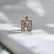 10K YG Big Letter N Pendant / 7.13gr / 1.5in