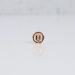 18K YG Letter U Textured Circle Ironwork / 0.2gr / 7mm /
