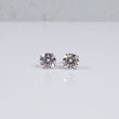 14K WG Lab Diamond Solitaire Round With Certificate Stud Earrings / 2.31gr / 8mm / 5 CTTW Lab VS / E-F