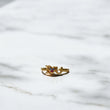 18K Yellow Gold I Love You Ring With Fucshia/Blue Zircons / 2gr / Size 7