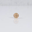 18K YG Letter L Textured Circle Ironwork / 0.2gr / 7mm /