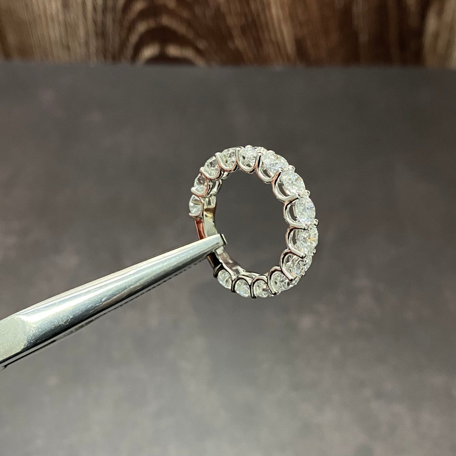 14K White Gold Lab Diamond Anniversary Engagement Ring 4.49Ct Lab Dia Vs / 4.24gr / Size 6.5