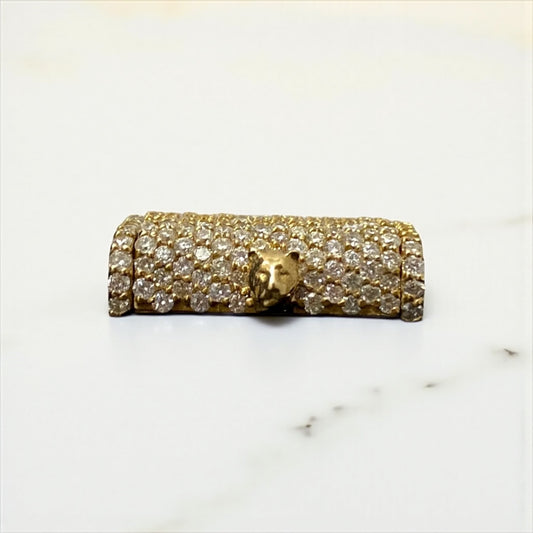 14K Yellow Gold Diamond Sleek Lock 2.04Ct Dia / 9.3gr / 12.5mm