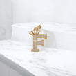 10K YG  Letter F With Crown Pendant / 2.9 gr / 1.1 in / Cz