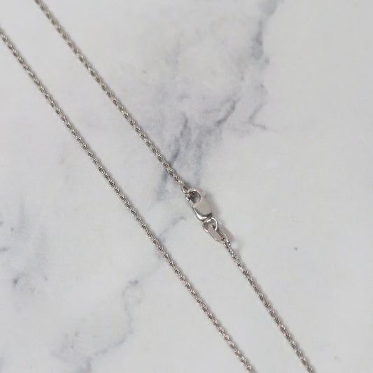 14K WG Rope Chain / 2.6gr / 1.1mm / 16in /