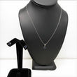 14K White Gold Diamond Square Jewelry Set Ct Dia/Sapphire / 4.8gr / 0.8mm / 18in