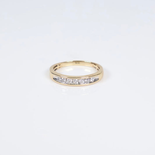 14K YG Diamond Band Engagement Ring / 3gr / Sz 10 1/4 / 0.50Ct Dia