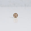 18K YG Letter K Textured Circle Ironwork / 0.2gr / 7mm /