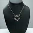18K White Gold Diamond Big Heart Jewelry Set 1.59Ct / 12gr