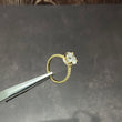 14K Yellow Gold Lab Diamond Round Brilliant Engagement Ring 3.65Ct Lab Dia Vs / 3.28gr / Size 6 3/4