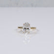 14K YG Lab Diamond Oval Cut Brilliant With Certificate Engagement Ring / 3.35gr / Sz 7 / 3 CTTW Lab VS / E-F