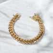 14K YG Cuban Links Bracelet / 90.36gr / 11.7mm / 7 3/4in /