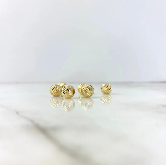 18K YG Diamond Cut Ball Accessory / 0.40gr / 8mm /
