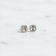 10K WG Diamond Square Diamond Cut Stud Earrings / 2.64gr / 9mm / D-0.35Ct