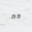 10K WG Diamond Square Diamond Cut Stud Earrings / 2.64gr / 9mm / D-0.35Ct