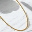 10K YG Micro Cuban Links Chain / 25.4gr / 4.1mm / 20in /