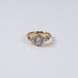 10K YG Fashion Oval Cut Rings / 4.7gr / Sz 6 / White Zircons