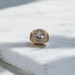 14K 2 Tone Crusifix Rings / 9.38gr / Sz 9 3/4 / White Zircons