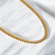 10K YG Micro Cuban Links Chain / 62.37gr / 6.3mm / 22in /