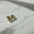 14K Yellow Gold Lab Diamond Solitaire Round Stud Earrings 2Ct Lab Dia Vs / 2gr / 6mm