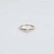 Round Diamond Solitaire Engagement Ring 14K White Gold / 2gr / Size 7